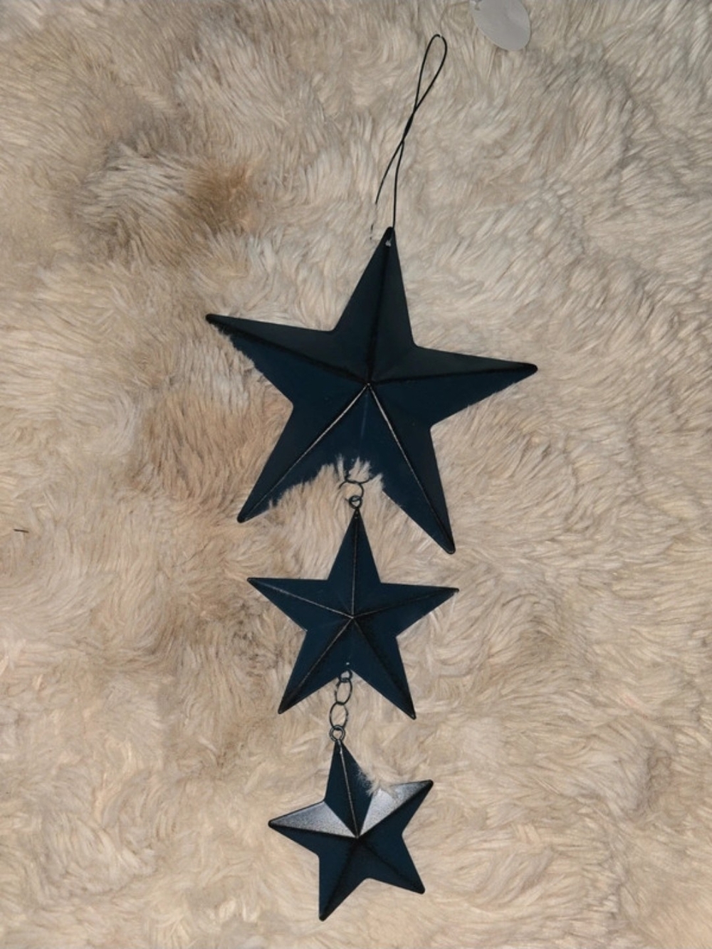 Rustic Blue Star Hanging Farmhouse Decoration